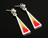 Modern triangular drop earrings