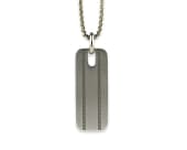 Titanium dog tag necklace featuring a striking Celtic-inspired pattern