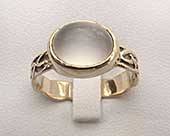 Moonstone Celtic engagement ring