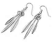 Silver drop earrings