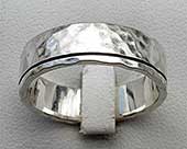 Narrow sterling silver ring