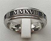 Narrow Roman numeral ring