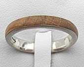 Narrow wooden wedding ring