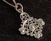 Ornate filigree silver Celtic necklace