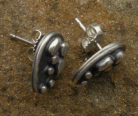 oxidised silver earrings