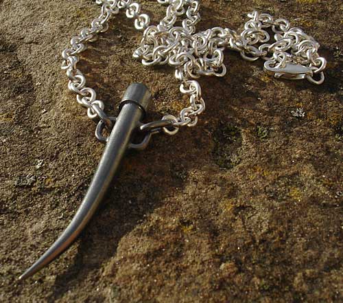 oxidised silver mens designer necklace
