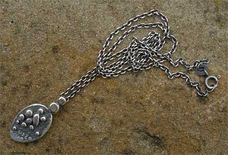 oxidised silver necklace for women