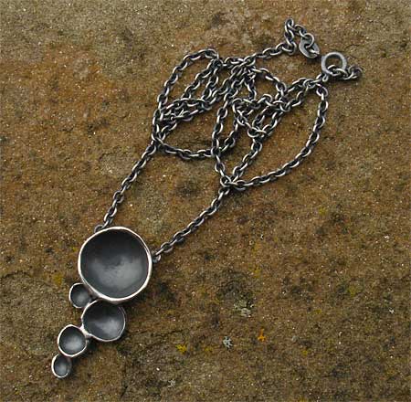 oxidised silver necklace
