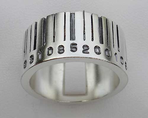 personalised barcode ring