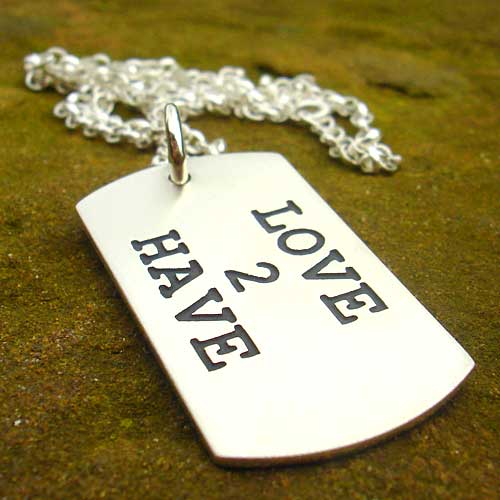 mens personalised dog tag necklace