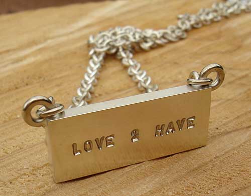 personalised mens silver necklace