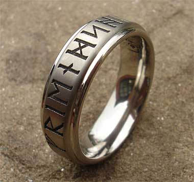 Titanium Rune wedding ring