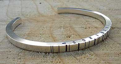 Personalised silver bracelet