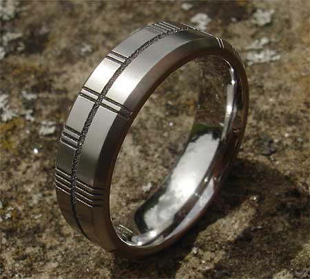 Personalised Ogham ring made from titanium