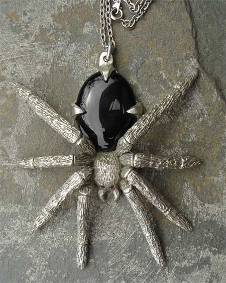 pewter spider-pendant