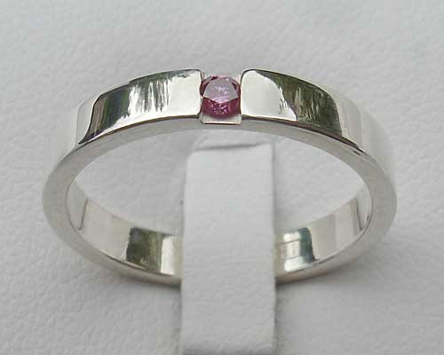 Mens pink diamond ring sales