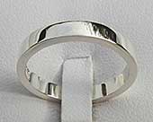 Plain silver wedding ring