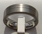 Plain titanium wedding ring