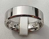 Plain titanium wedding ring