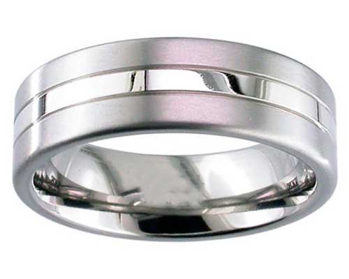 Mens two tone hotsell wedding bands plain