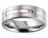 Plain two tone wedding ring