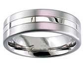 Plain two tone wedding ring