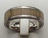 Titanium and wooden wedding ring