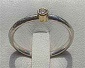 Silver diamond engagement ring