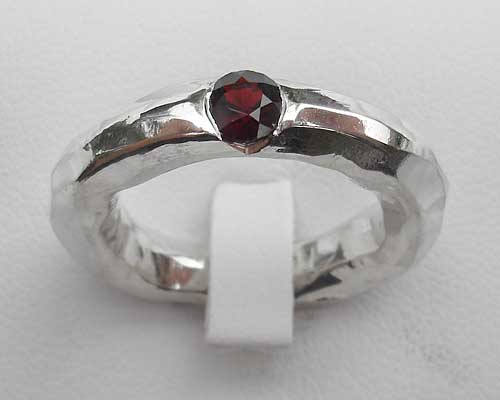 red garnet engagement ring