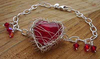 red heart bracelet