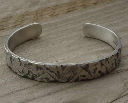 rocky sterling silver cuff bracelet