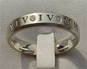 Roman Numeral 9ct Gold Diamond Wedding Ring