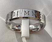 Roman numerals wedding ring