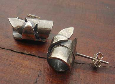 Roman silver earrings
