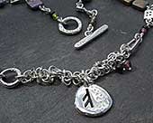 Runic silver necklace