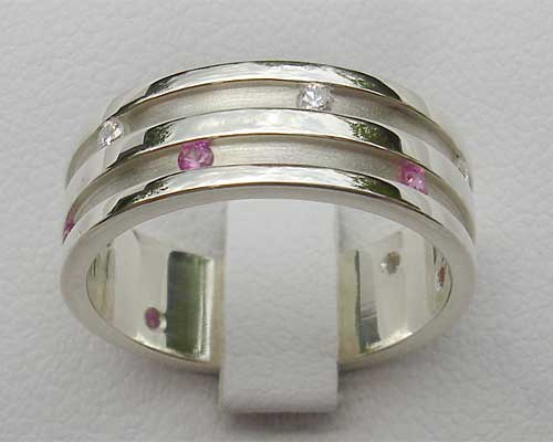 sapphire and diamond designer ring