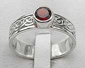 Scottish silver Celtic engagement ring