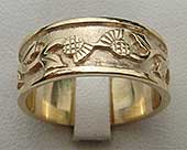 Scottish thistle ring