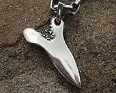 Sharks tooth silver necklace