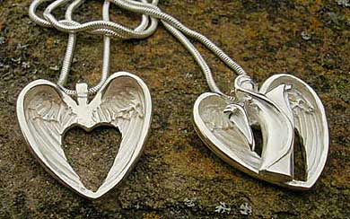 Silver angel necklaces