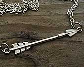 Silver arrow necklace