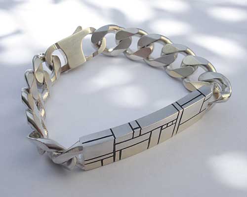 silver British bracelet