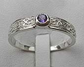 Silver Celtic Engagement Ring