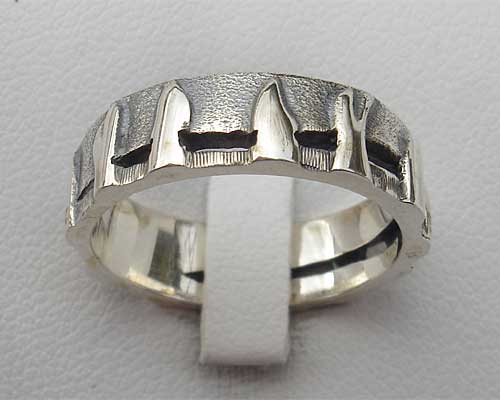 Silver ring with circle sale
