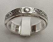 Silver Celtic wedding ring