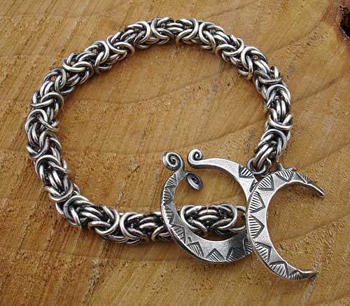 silver chainmail bracelet