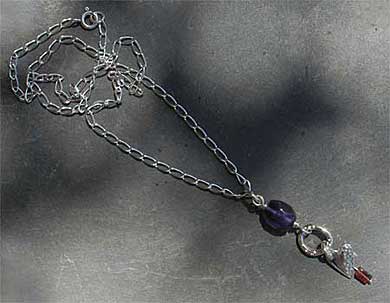 Silver contemporary Celtic necklace