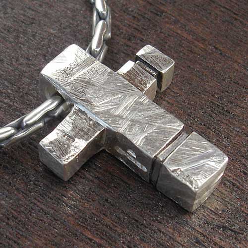Mens silver cross necklace