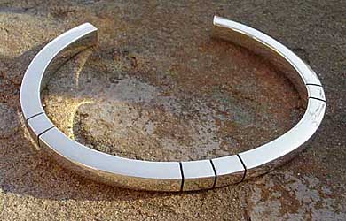 Silver designer bracelet for men