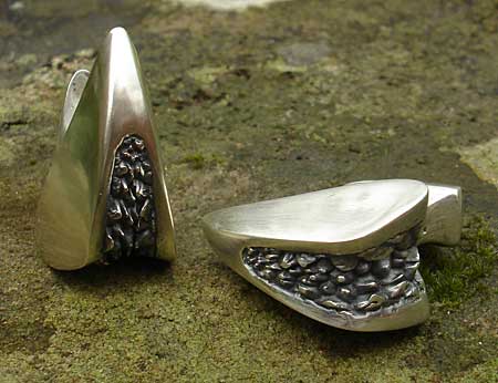 silver designer cufflinks